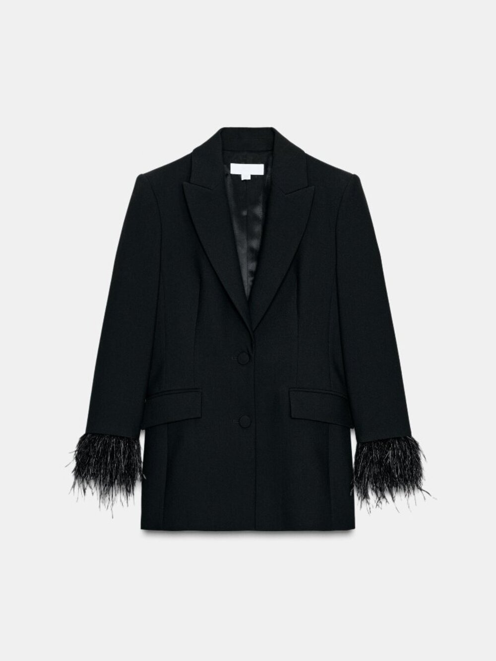 Zara Feather Blazer - Black